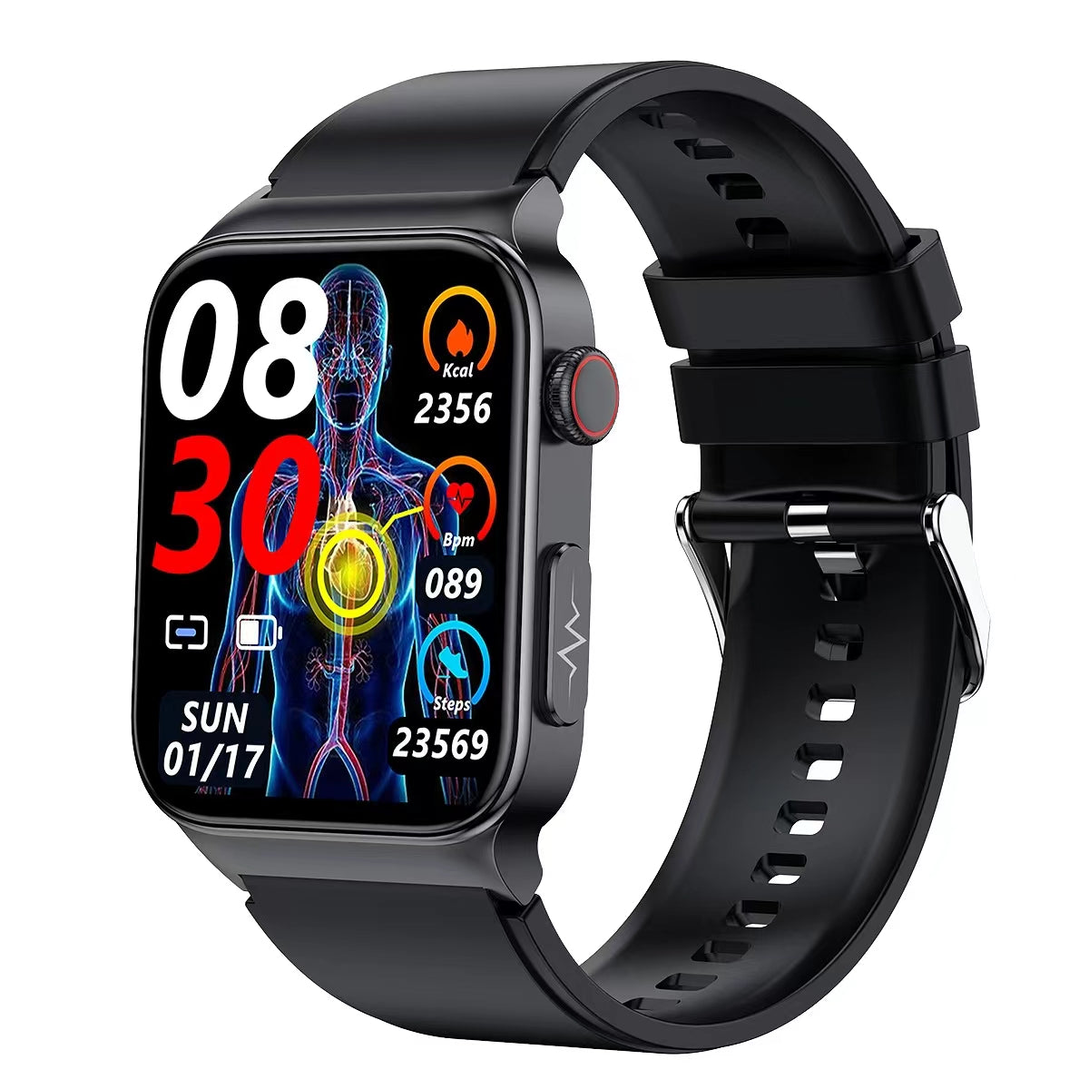 Blood Glucose Smart Watch ECG+PPG Heart Rate Blood Pressure Health Watches