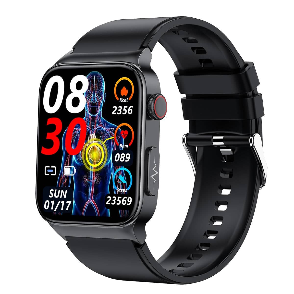 High-end ECG/PTT/HRV and Blood Glucose Blood Pressure Heart Rate Smart Health Watch