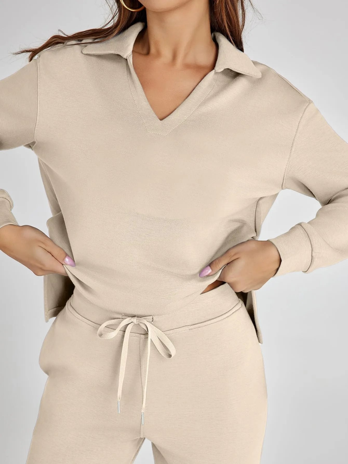 Constituent Women's 2 Piece Sets Outfits Casual Long Sleeve Sweatsuits Sets (🔥Same as in the video)