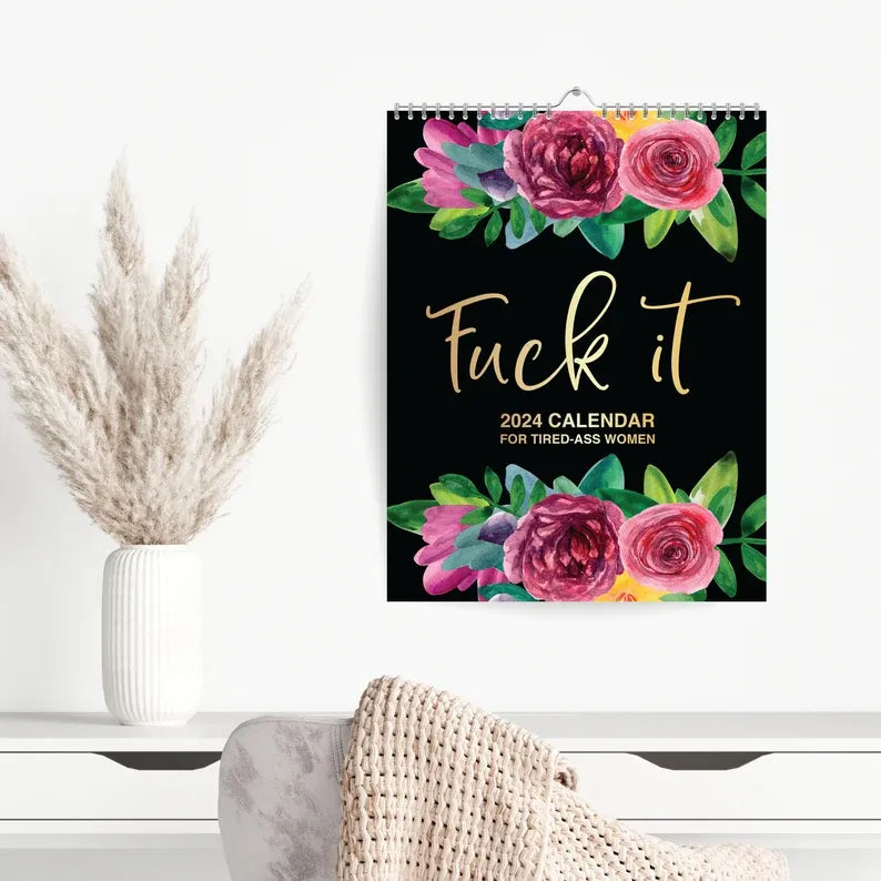 2026 Funny Calendar for Tired-Ass Women | Sarcastic & Relatable Gift Idea
