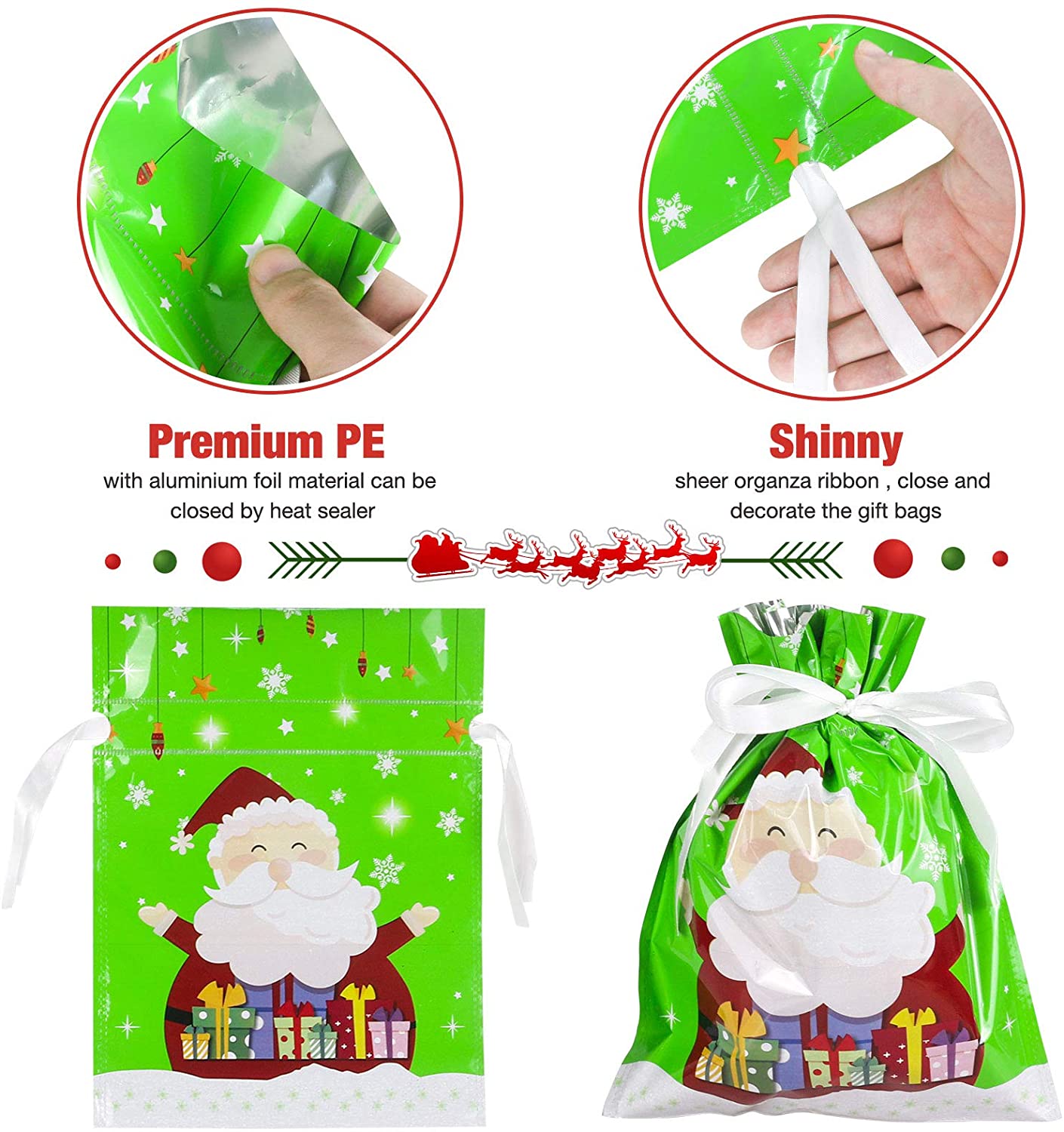 Drawstring Gift Bags – Reusable Holiday & Party Favor Bags