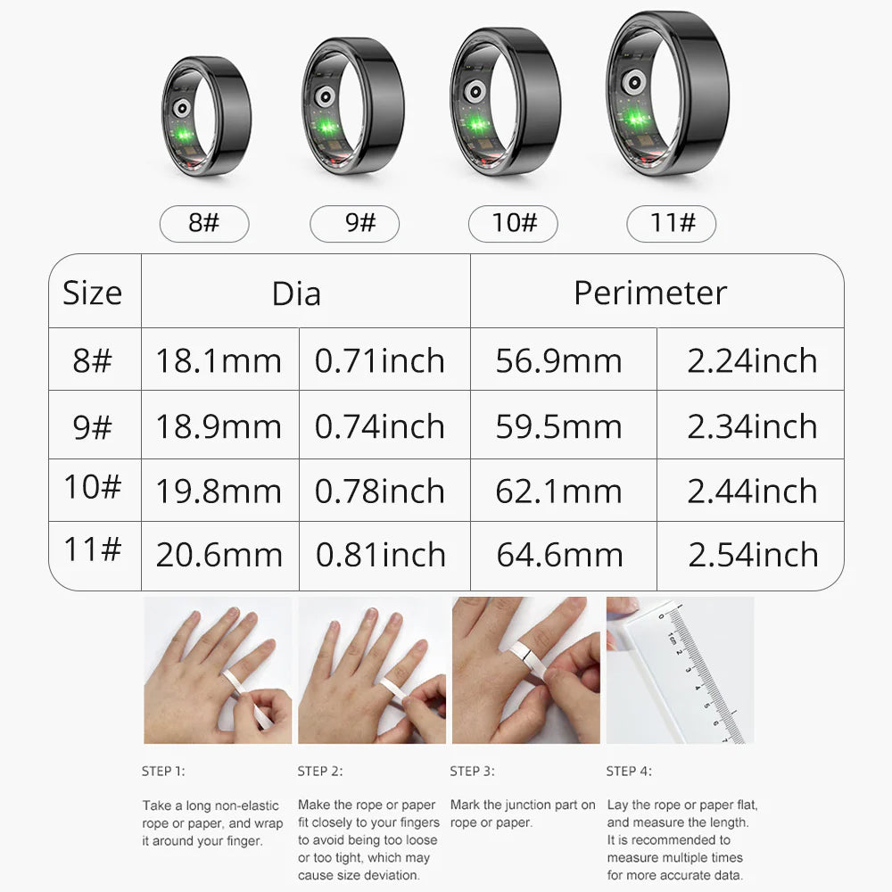 QRing Smart Ring - Titan | Health Tracking Ring