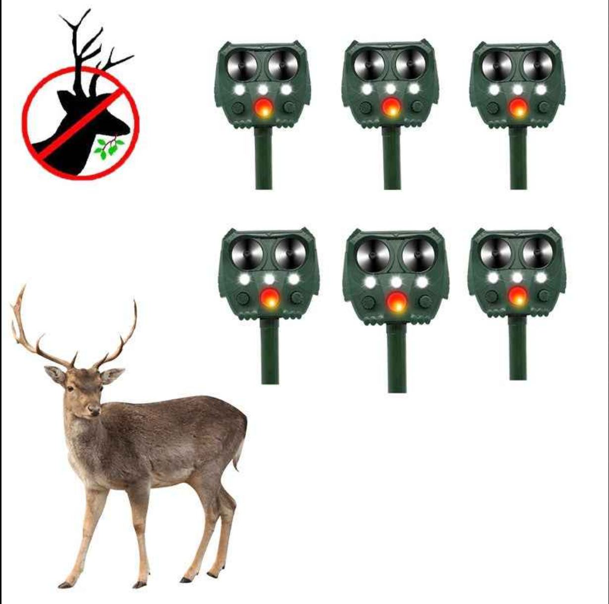 Solar Power Ultrasonic Animal Repellent & Deterrent