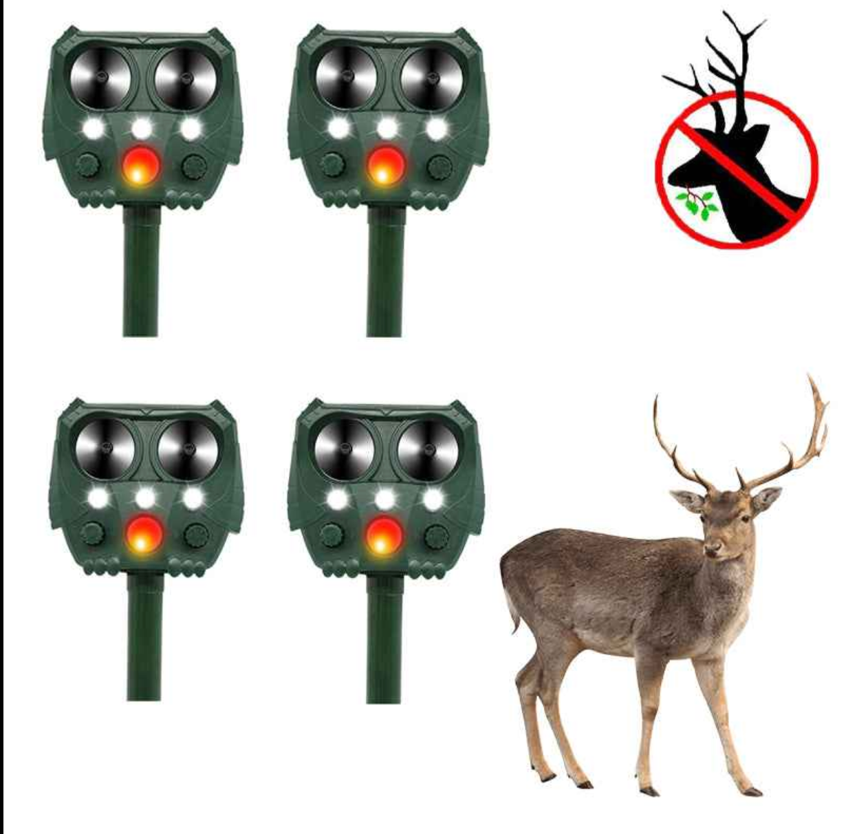 Solar Power Ultrasonic Animal Repellent & Deterrent