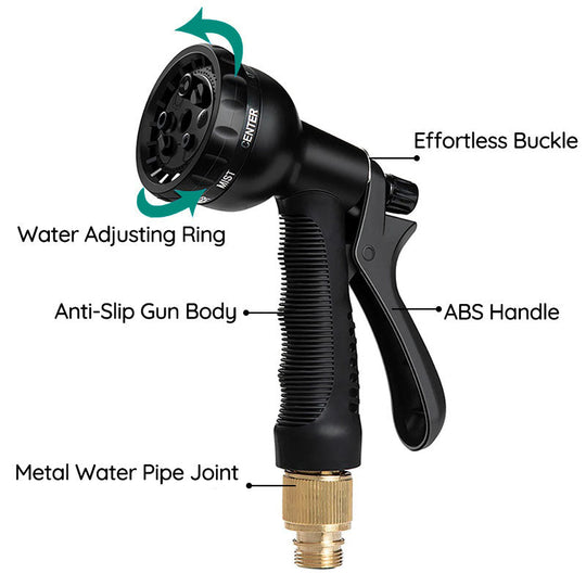 100FT Expandable Garden Hose – No Kink, Leakproof, Lightweight with 8 Spray Modes