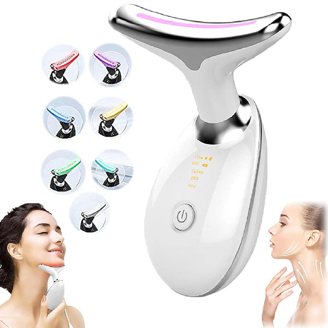 EMS Thermal Neck Lifting And Tighten Massager Electric Microcurrent Wrinkle Remover