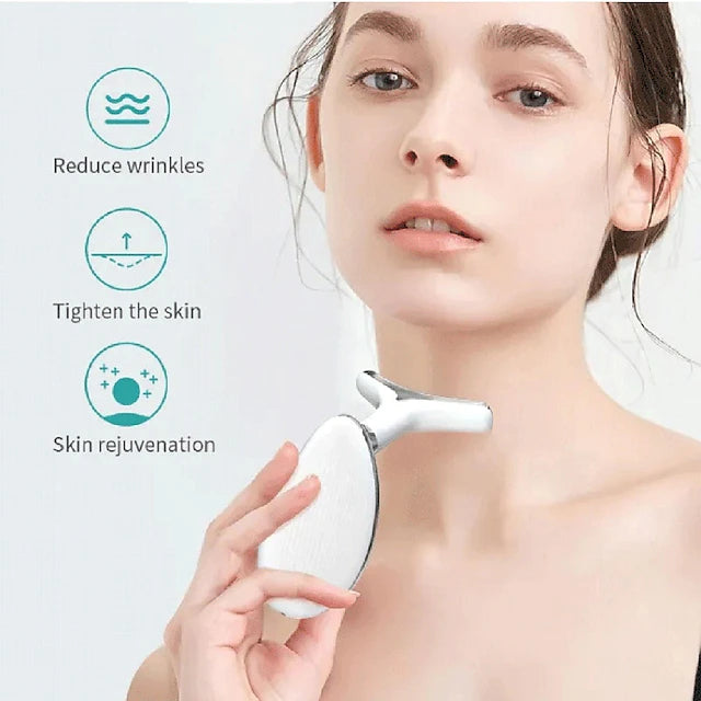 EMS Thermal Neck Lifting And Tighten Massager Electric Microcurrent Wrinkle Remover