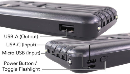 Multi Device Power Bank With Built In Cords 10,000mAh
