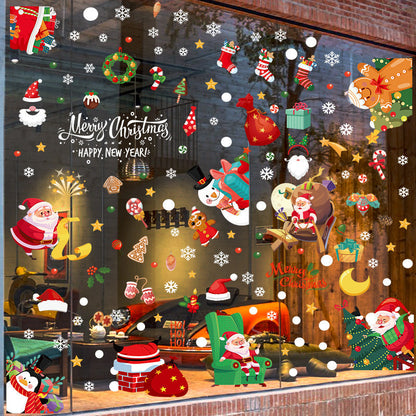 Christmas Window Stickers Set – Festive Holiday Décor for Home & Office