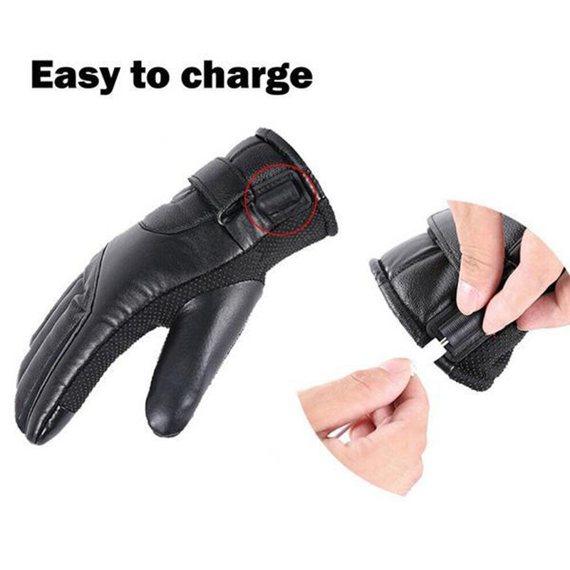 Up To 140°F Electric Waterproof/Snowproof Heated Gloves With Touch Screen Sensor