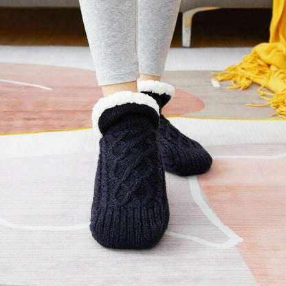 New Woven And Velvet Indoor Socks Slippers