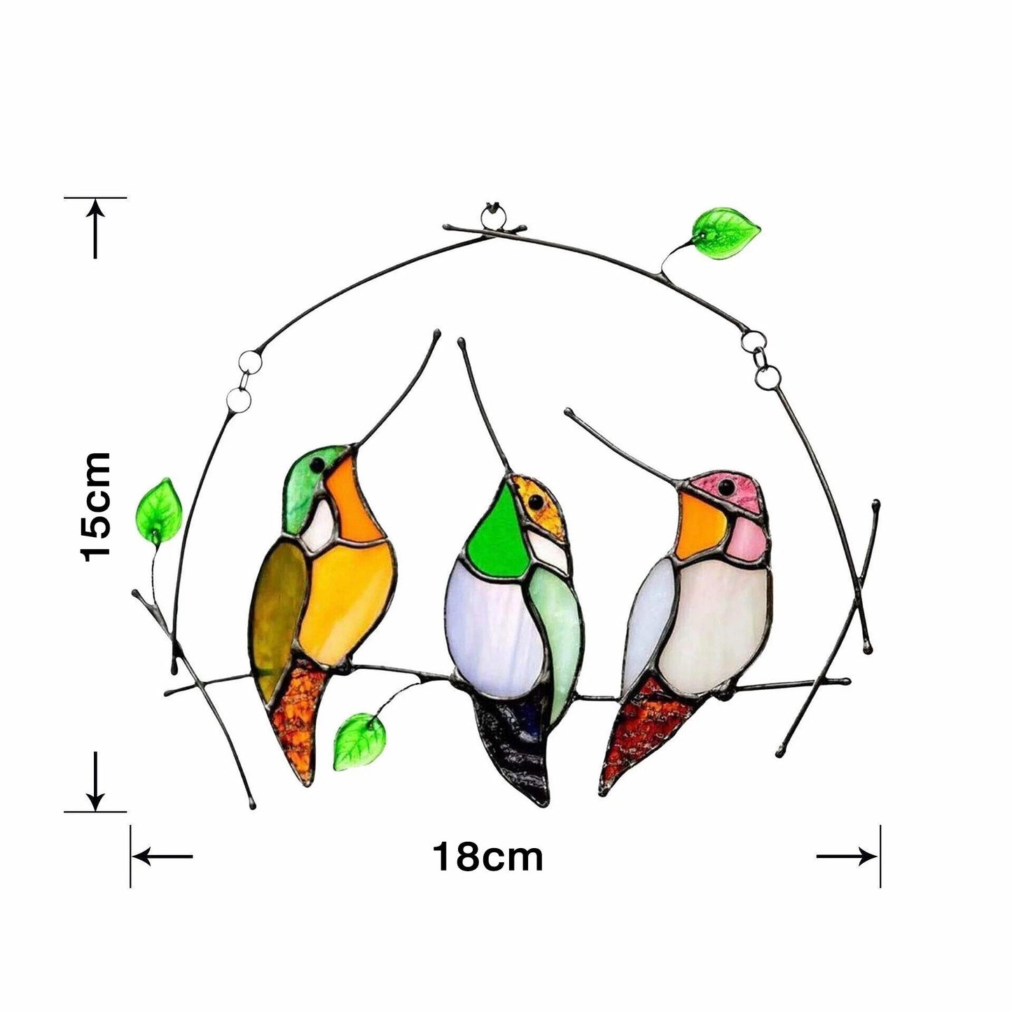 🐦The Best Gift-Birds Stained  Window  Panel Hangings🎁