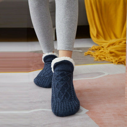 New Woven And Velvet Indoor Socks Slippers