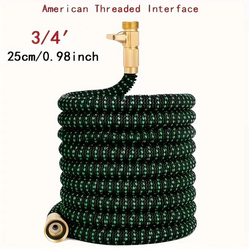 Retractable Hose, 25FT/50FT/75FT/100FTx3/4'' Solid Brass Fitting Connectors