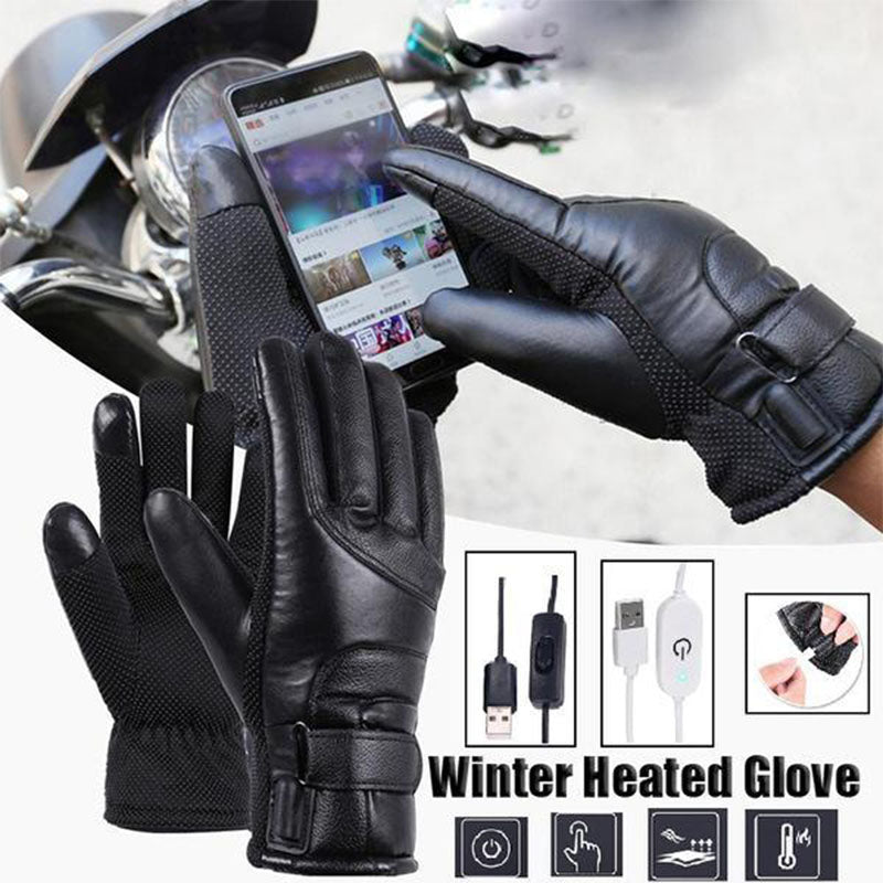 Up To 140°F Electric Waterproof/Snowproof Heated Gloves With Touch Screen Sensor