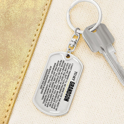 🔥To My Grandson - Remember Whose Grandson You Are - Unique Keychain