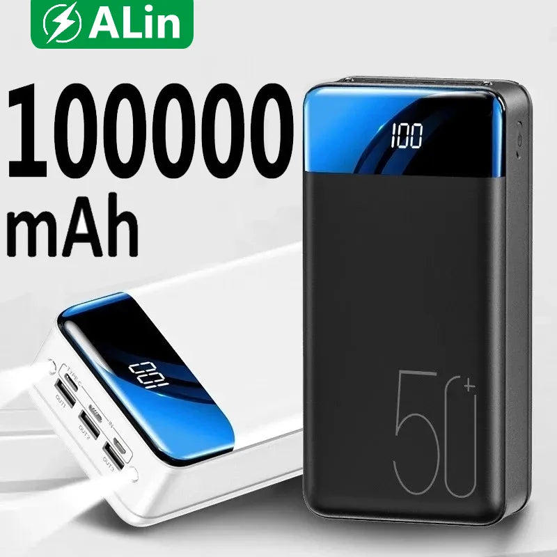 50000mAh Large Capacity Power Bank Mobile Phone Super Fast Charging Mobile Power Tablet Mobile Computer External Power Supply