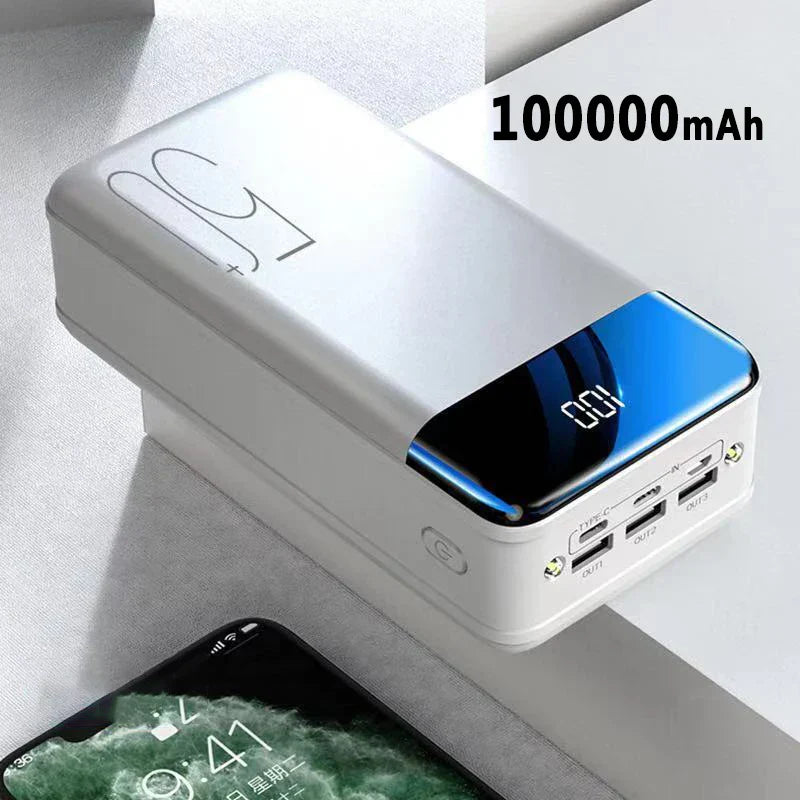 50000mAh Large Capacity Power Bank Mobile Phone Super Fast Charging Mobile Power Tablet Mobile Computer External Power Supply