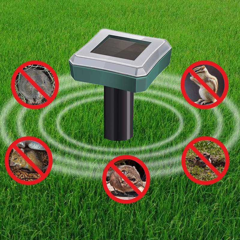 Solar Power Ultrasonic Sonic Mouse Mole Snakes Pest Rodent Repeller