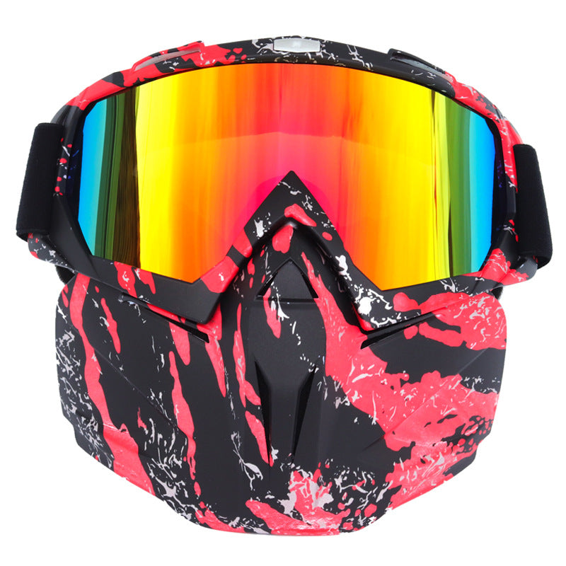 Premium Windproof Anti-Fog Motorcycling And Skiing Sport Mask Goggles With Box