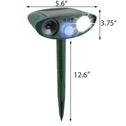 Cat Outdoor Ultrasonic Repeller - Solar Powered Ultrasonic Animal & Pest Repellant