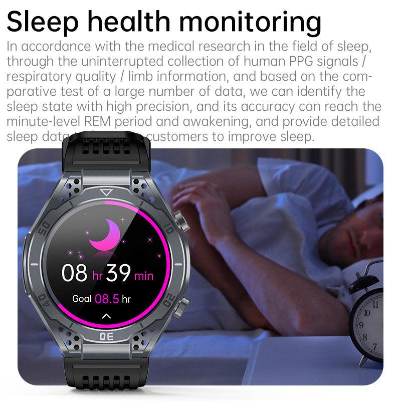 PHS4 AMOLED ECG Blood Glucose Blood Pressure Heart Rate Bluetooth Voice Call Smart Watch