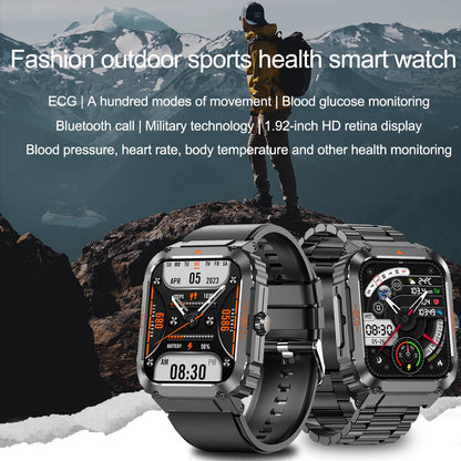 PH550 Fashion Outdoor Sports Health Smart Watch ECG/EKG Blood Glucose Bluetooth Call 100+ Sports Modes