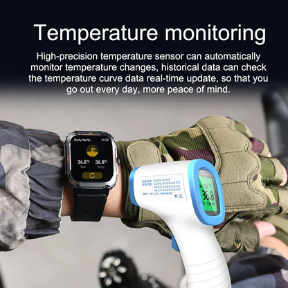 PH550 Fashion Outdoor Sports Health Smart Watch ECG/EKG Blood Glucose Bluetooth Call 100+ Sports Modes