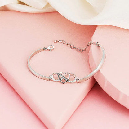 \Always Remember I Love You Mom Forever\" Love Heart Bracelet"