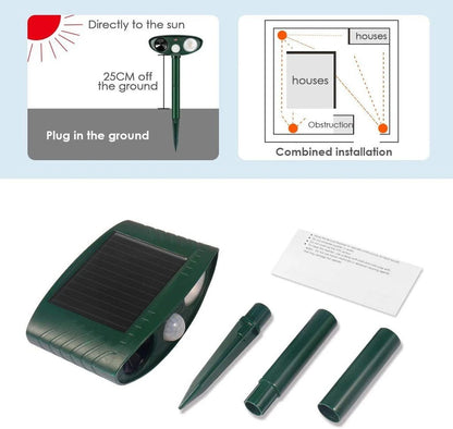 Raccoon Outdoor Ultrasonic Repeller - Solar Powered