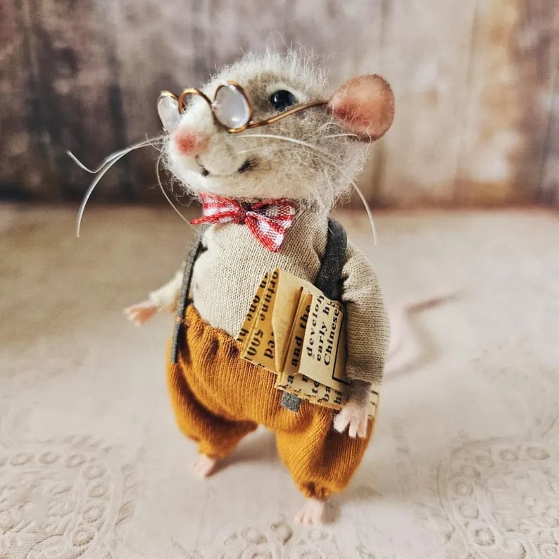 ⏰Limited Edition Hot Sale 70% Off - Stuart Little Handmade Cute Needle Felted Mouse