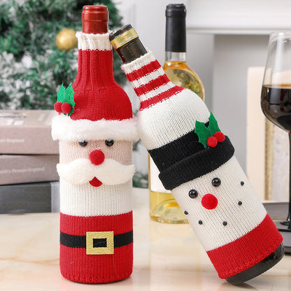 🎅Knitted Christmas Wine Bottle Sleeve