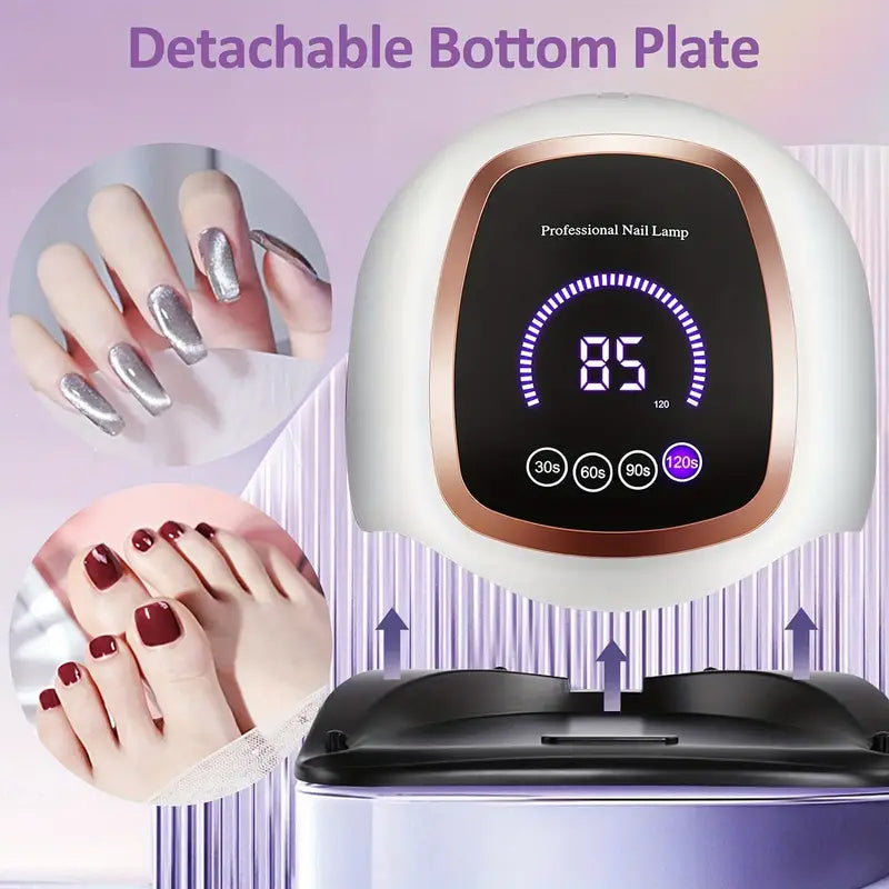 Home and Salon Nail Curing Lamp with Auto Sensor / 4 Timer Settings for Gel Polish LED Nail Dryer