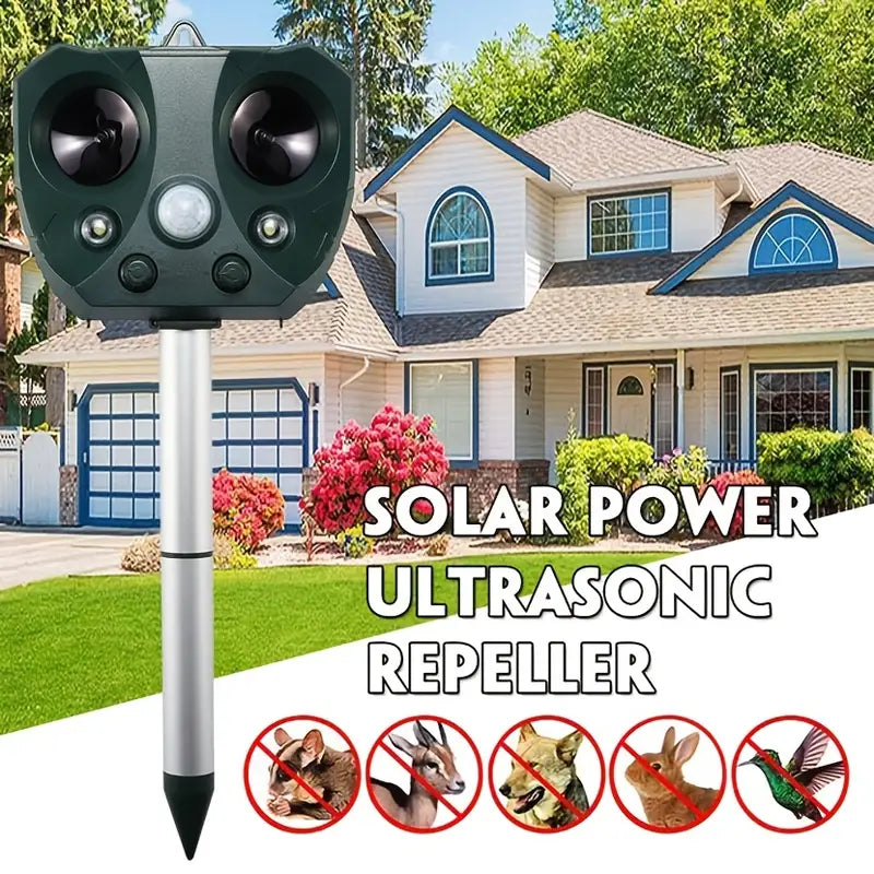 Solar Powered Ultrasonic Animal Repeller