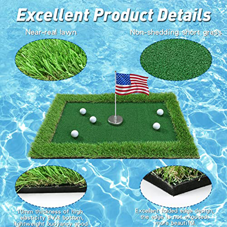 Pool Putting Green Golf Mat Floating, Floating Golf Turf Game