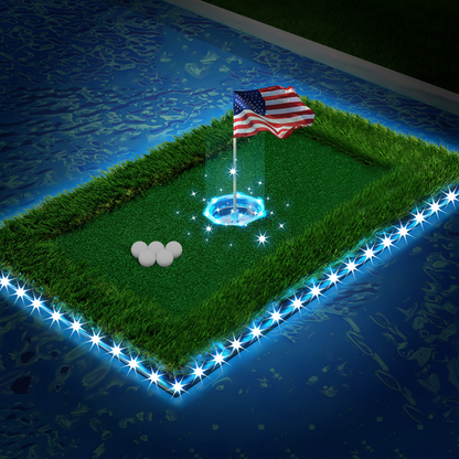 Pool Putting Green Golf Mat Floating, Floating Golf Turf Game