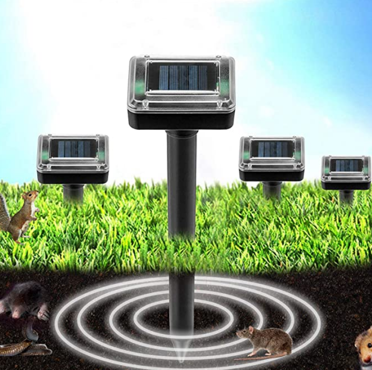 Solar Power Ultrasonic Sonic Mouse Mole Snakes Pest Rodent Repeller