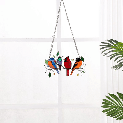 🐦The Best Gift-Birds Stained  Window  Panel Hangings🎁