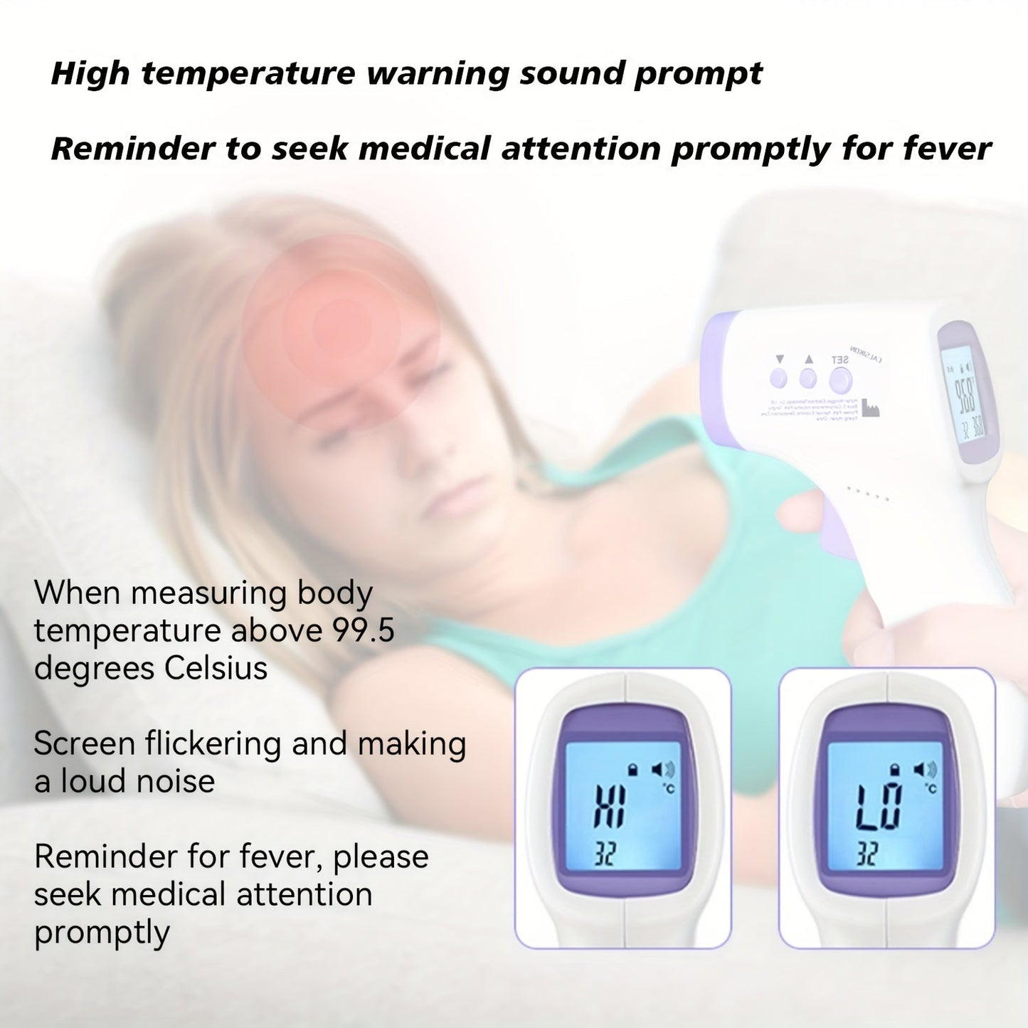 No Touch Infrared Forehead Digital Thermometer