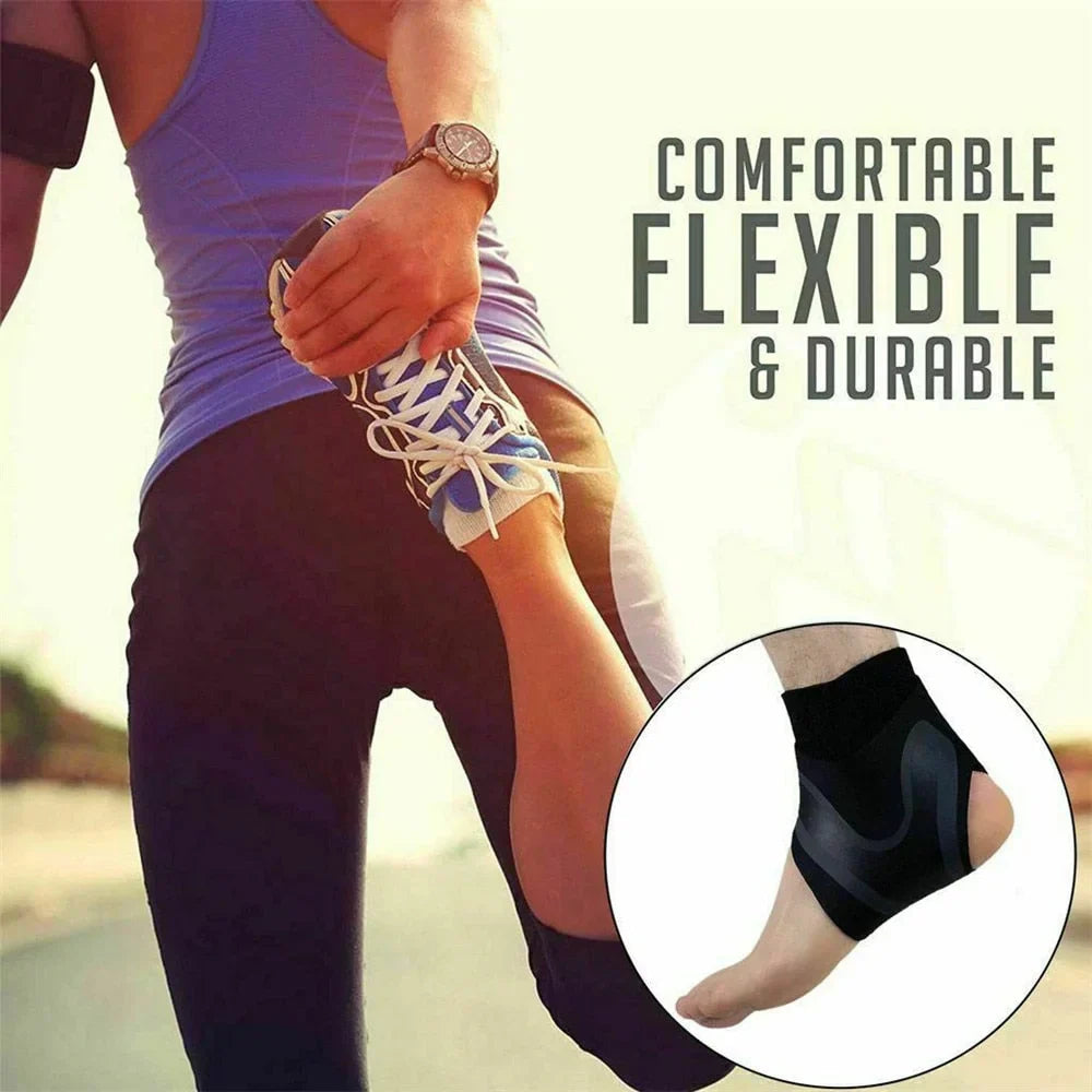 Plantar Ankle X Wrap Brace Support Compression Sleeve（Pair ）