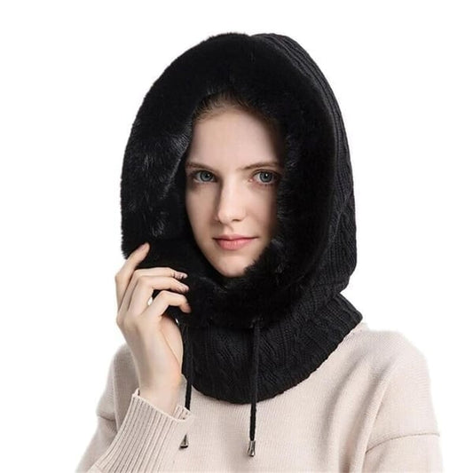 Warm knitted windbreaker hat for winter