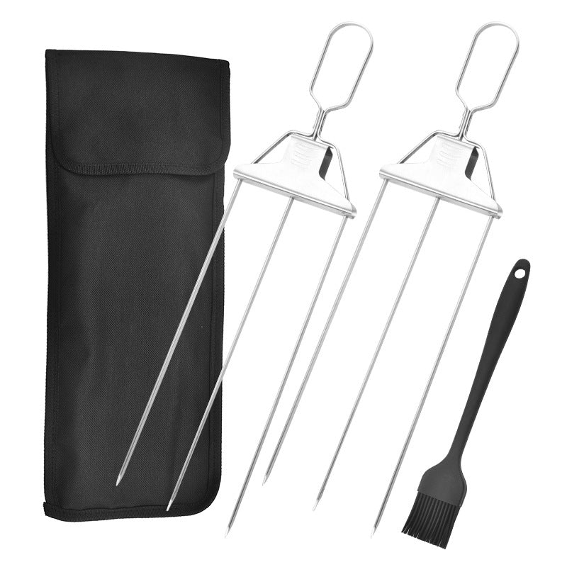 3 Way Grilling Skewers, Stainless Steel Skewers for BBQ