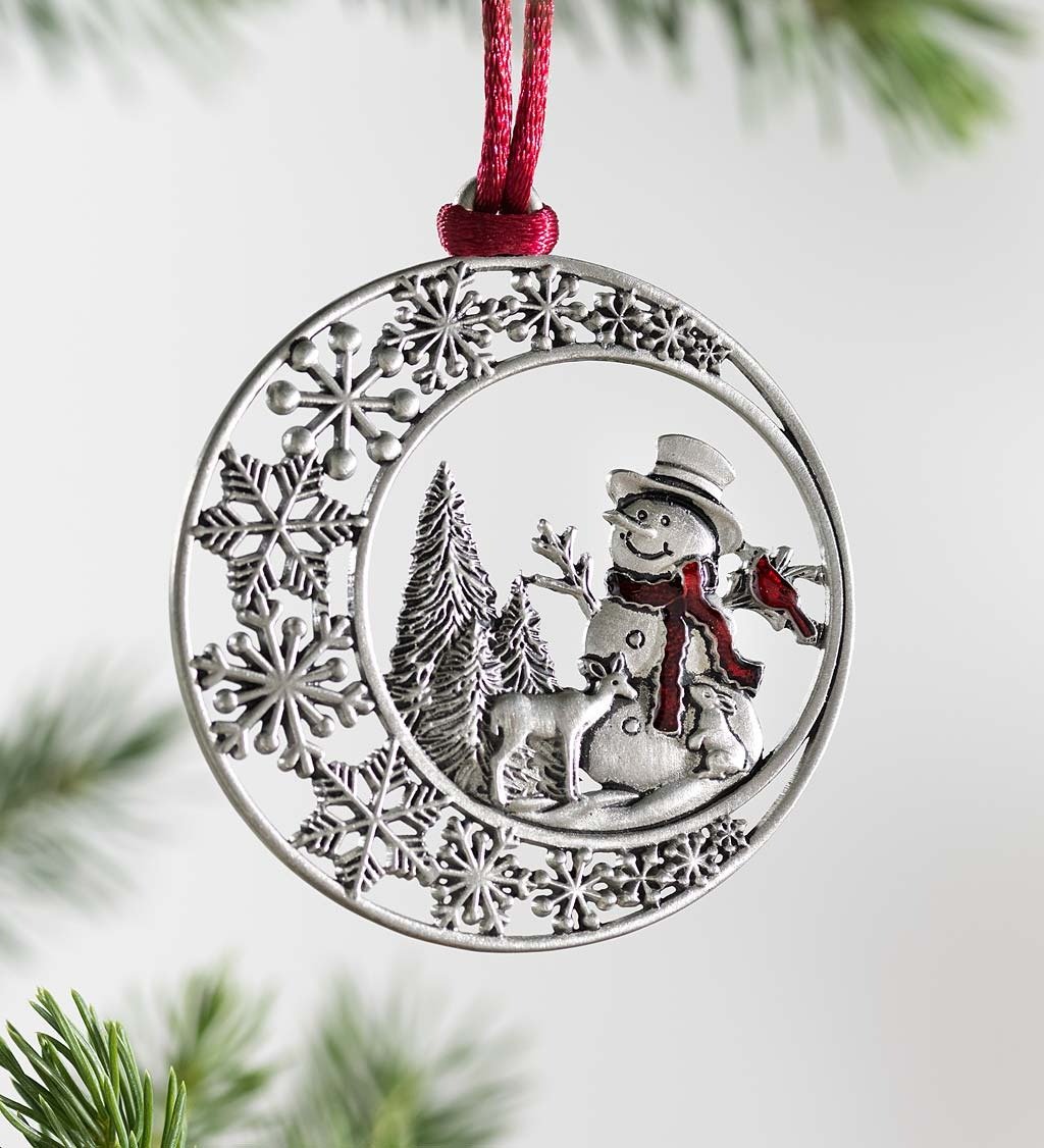 Solid Pewter Christmas Tree Ornament