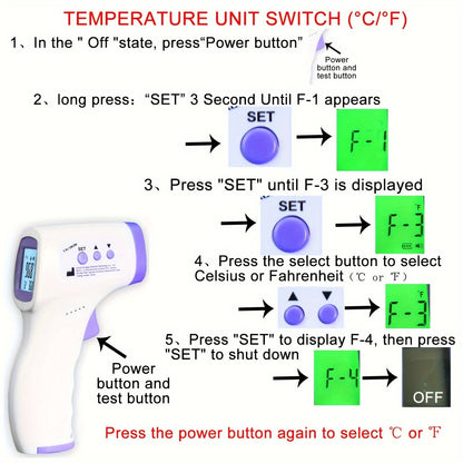 No Touch Infrared Forehead Digital Thermometer