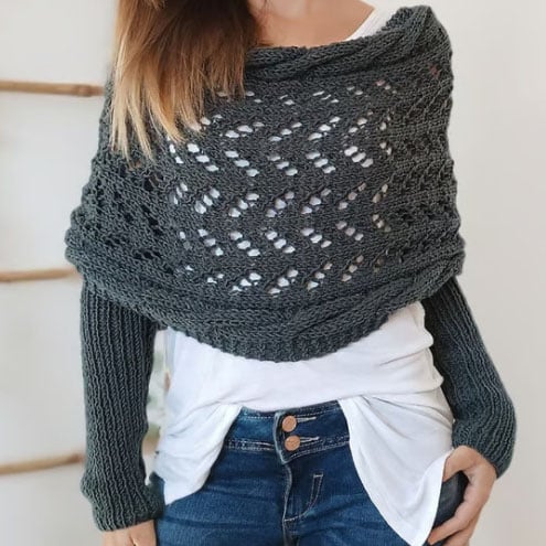 🧶Women's Knitted Double Sleeve Scarf🧣