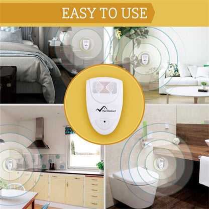 Ultrasonic Bed Bug Repeller - PACK of 4 - 100% SAFE for Children and Pets - Quickly Eliminate Pests