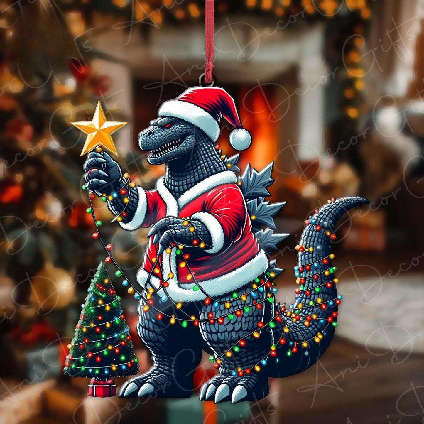 Godzilla Christmas Ornament