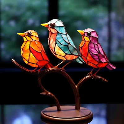 🌈Birds on Branch Desktop Ornaments🕊️