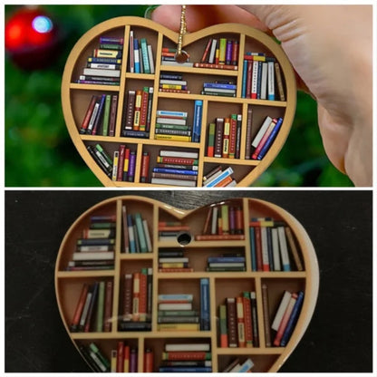 Book Lovers Heart Ornament