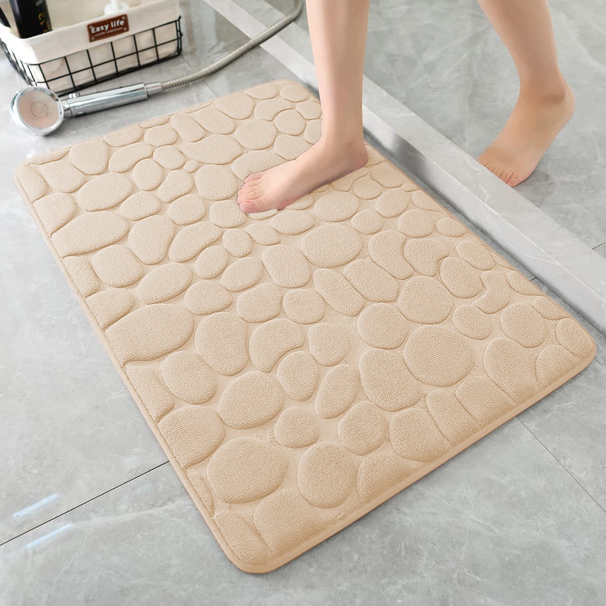 Last Day 51% OFF - Cobblestone Embossed Bathroom Bath Mat